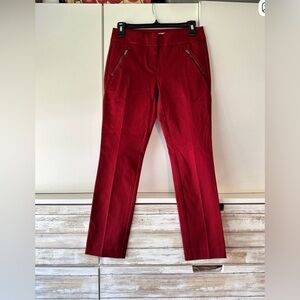 LOFT Modern Skinny Ankle Red Pants Women’s Size 0P NWT